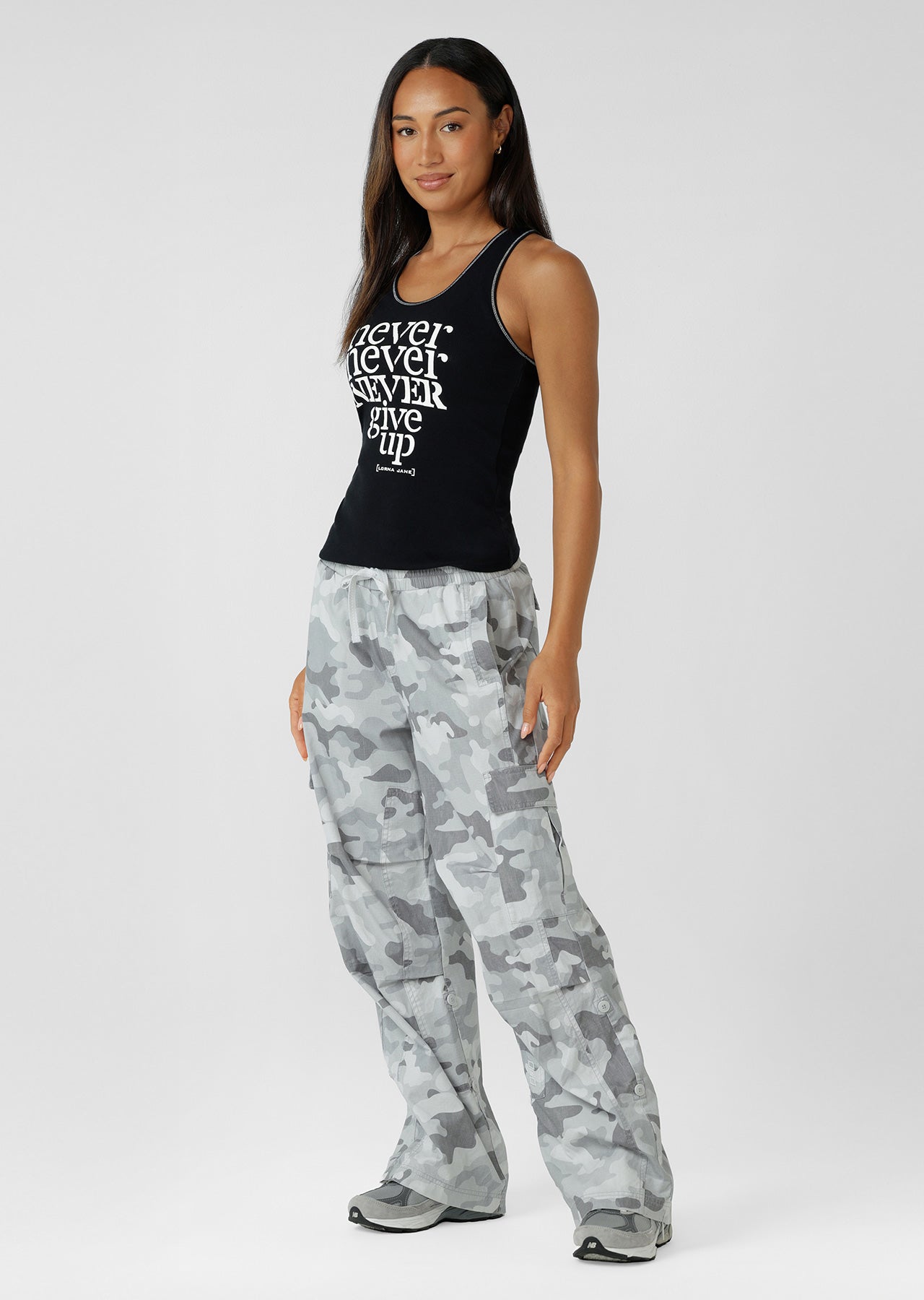 Lorna Jane Never Give Up Tank - Black