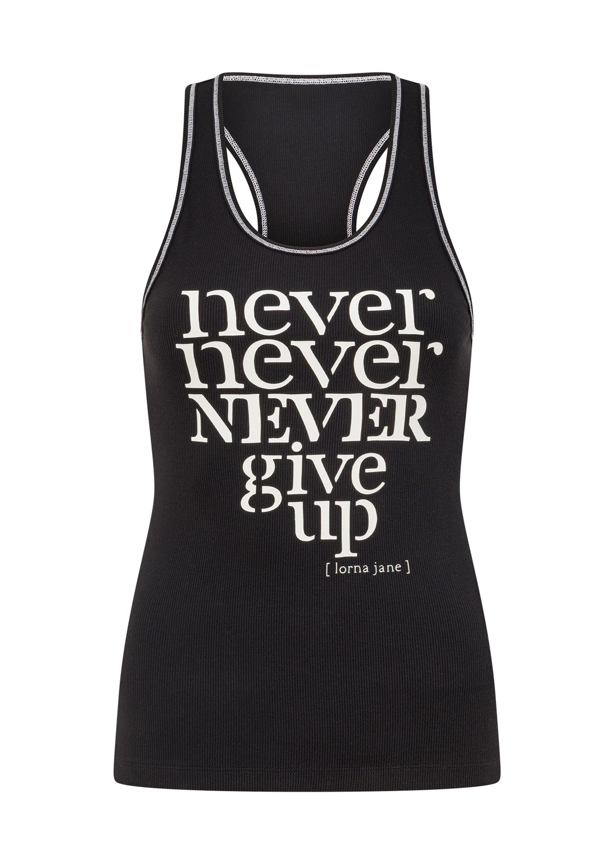 Lorna Jane Never Give Up Tank - Black