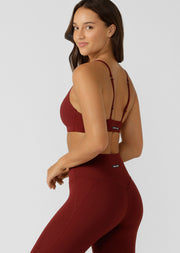 Lorna Jane Supreme Comfort Aloe Vera Sports Bra - Sepia