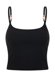 Lorna Jane Elemental Rib Tank Bra Combo - Black