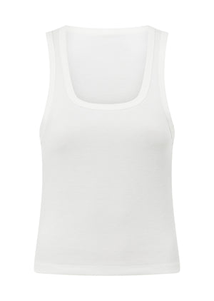 Lorna Jane Scoop Neck Essential Tank - Porcelain
