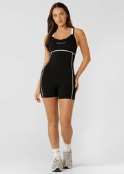 Lorna Jane Swift Motion No Ride 12cm Bodysuit - Black