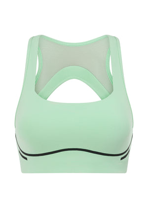 Lorna Jane Train Hard Sports Bra - Mint Cream