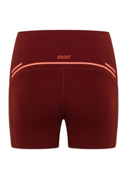 Lorna Jane Train Hard 12cm Bike Shorts - Dark Ruby