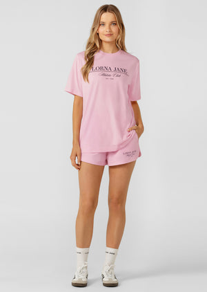 Lorna Jane Heritage Athletic Club Relaxed T-Shirt - Sweet Pink