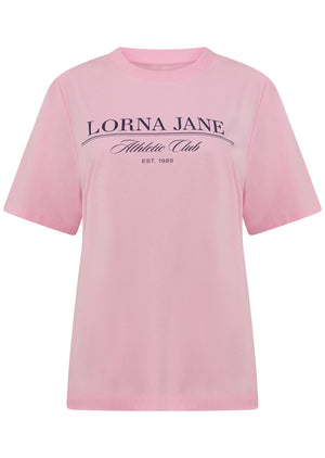 Lorna Jane Heritage Athletic Club Relaxed T-Shirt - Sweet Pink