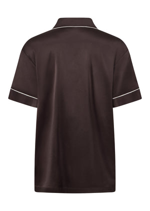 Lorna Jane Sweet Dreams Satin Short Sleeve Shirt - Volcano