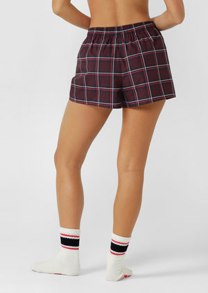 Lorna Jane Happy Holidays Shorts - Houndstooth Check Print