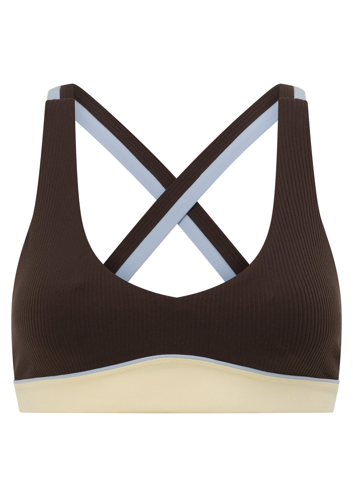 Lorna Jane Set Point High Support Rib Sports Bra - Volcano Multi