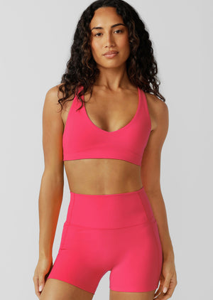 Lorna Jane Free Spirit Sports Bra - Neon Watermelon