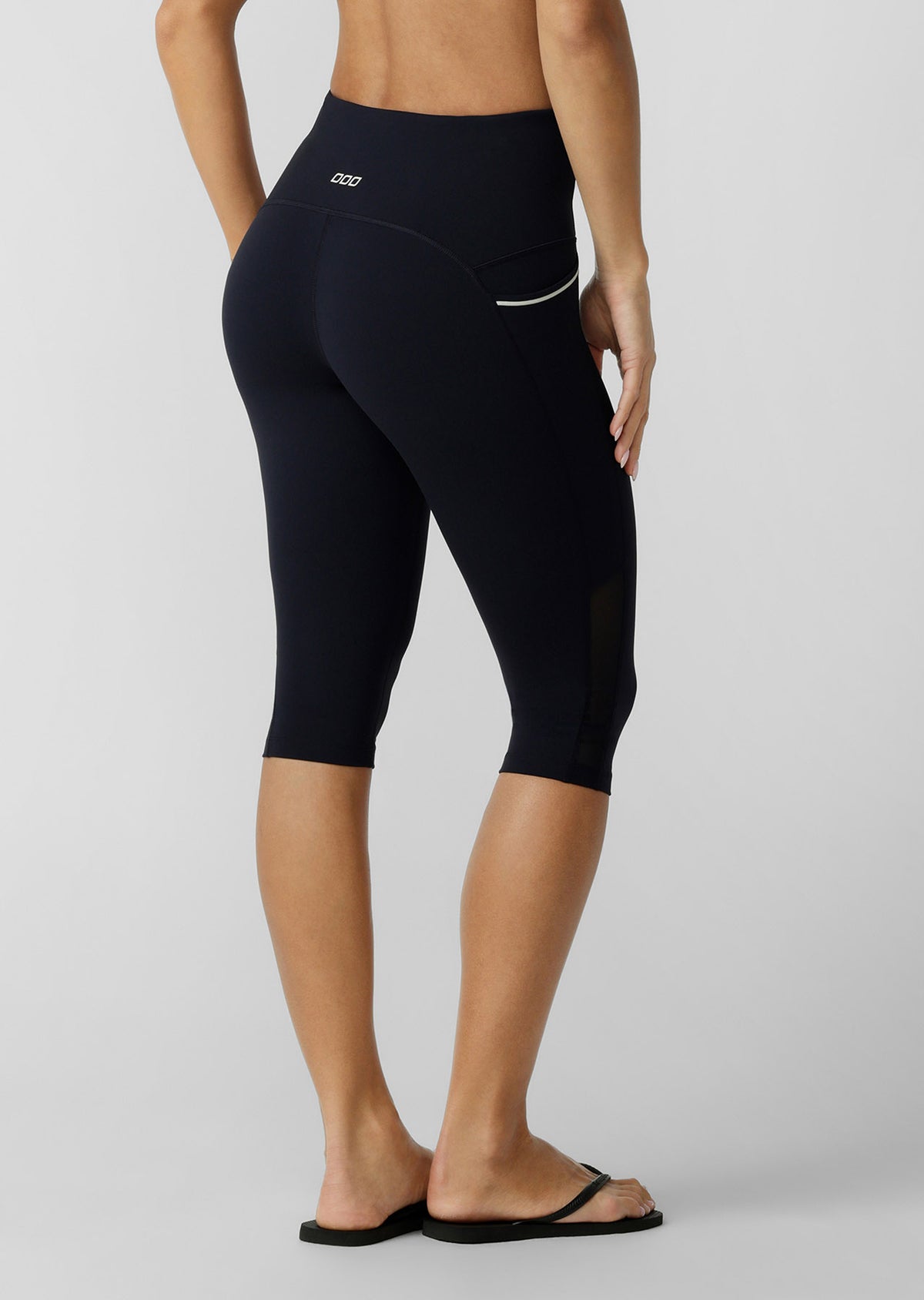 Lorna Jane Peak Performance No Ride 3 Pocket Capri Leggings - Midnight Blue