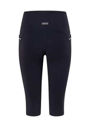 Lorna Jane Peak Performance No Ride 3 Pocket Capri Leggings - Midnight Blue