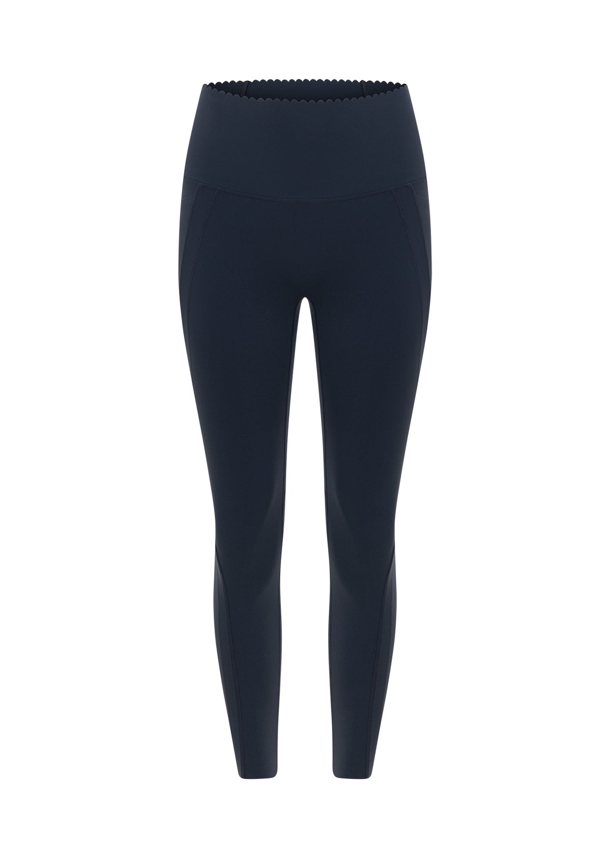 Lorna Jane Sweet Scallop Edge Ankle Biter Leggings - Platinum Navy
