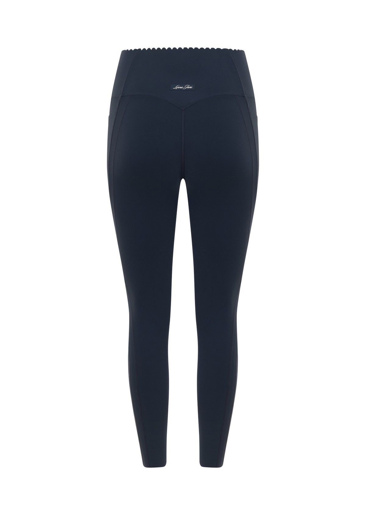 Lorna Jane Sweet Scallop Edge Ankle Biter Leggings - Platinum Navy