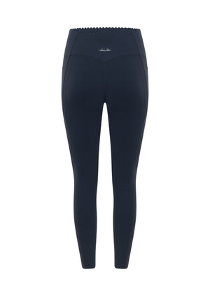 Lorna Jane Sweet Scallop Edge Ankle Biter Leggings - Platinum Navy