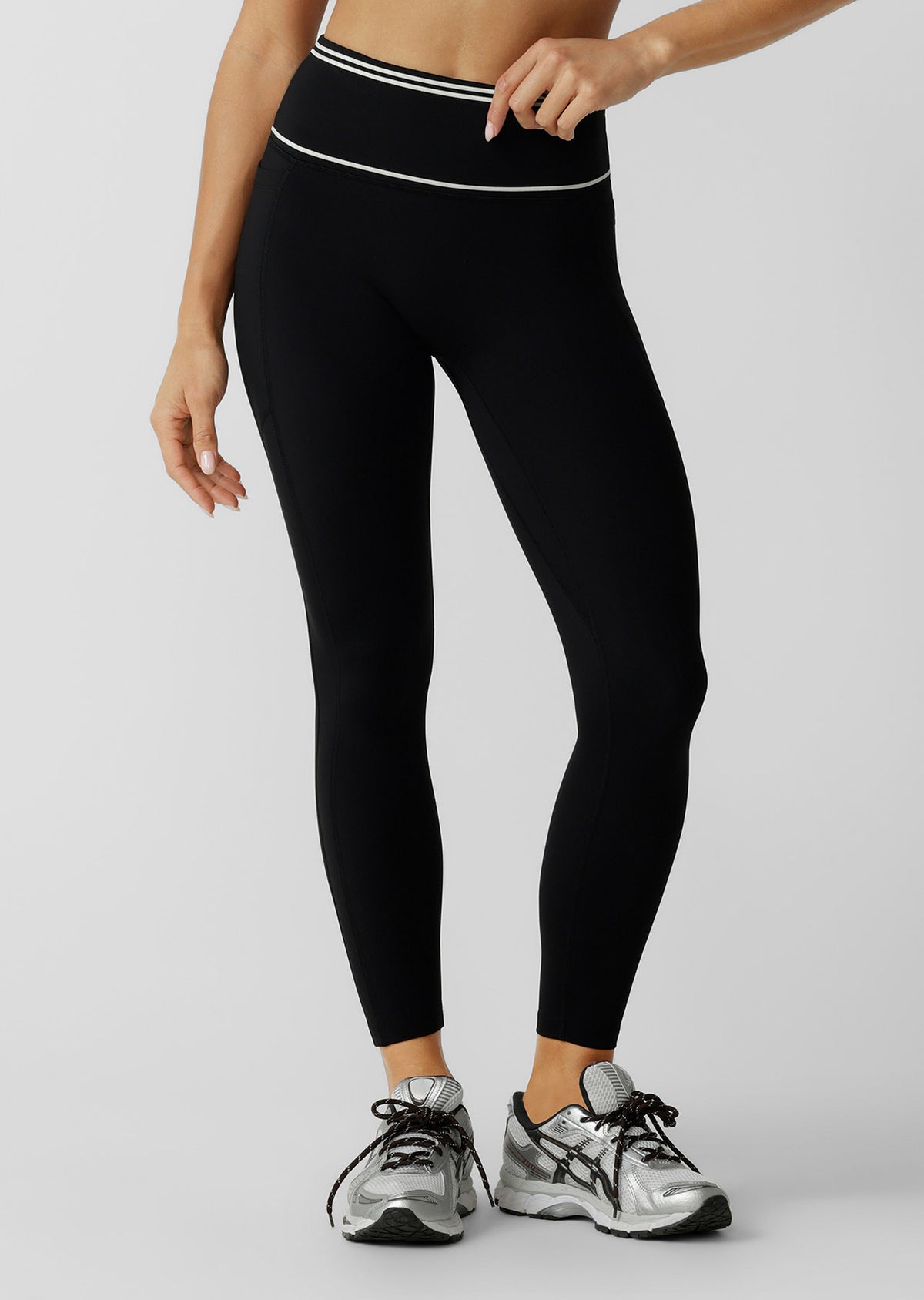 Lorna Jane LJ Baseline No Ride Ankle Biter Leggings - Black