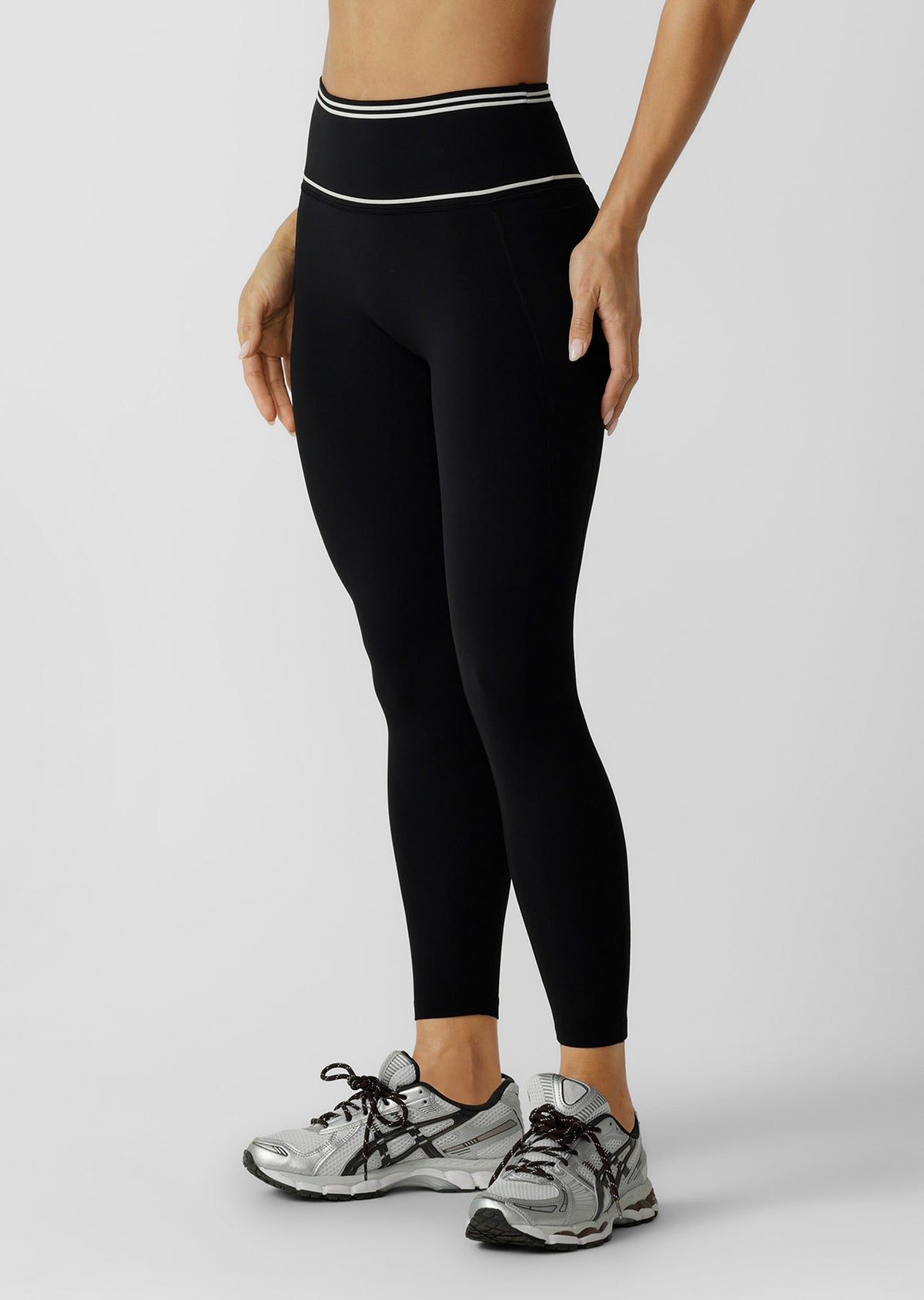 Lorna Jane LJ Baseline No Ride Ankle Biter Leggings - Black