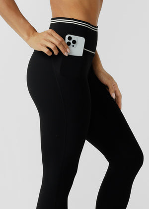 Lorna Jane LJ Baseline No Ride Ankle Biter Leggings - Black