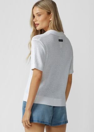 Lorna Jane Sea Breeze Knit Polo - White