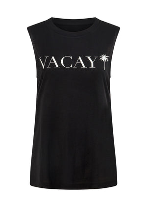 Lorna Jane Vacay Muscle Tank - Black