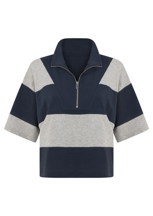 Lorna Jane Yacht Club 1/2 Zip Polo - Platinum Navy