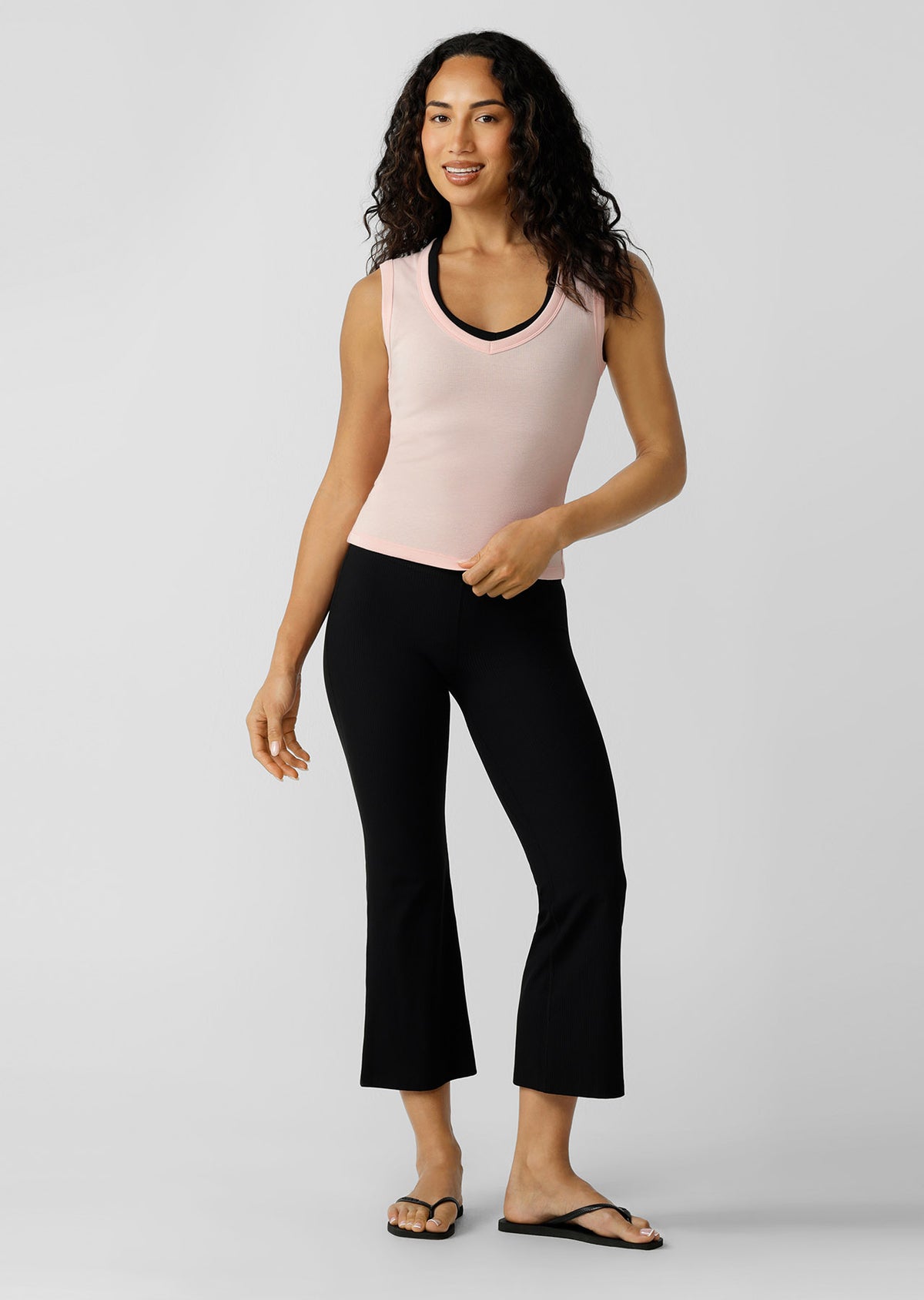 Lorna Jane Irresistible Luxe Active Rib Cropped Yoga Pants - Black