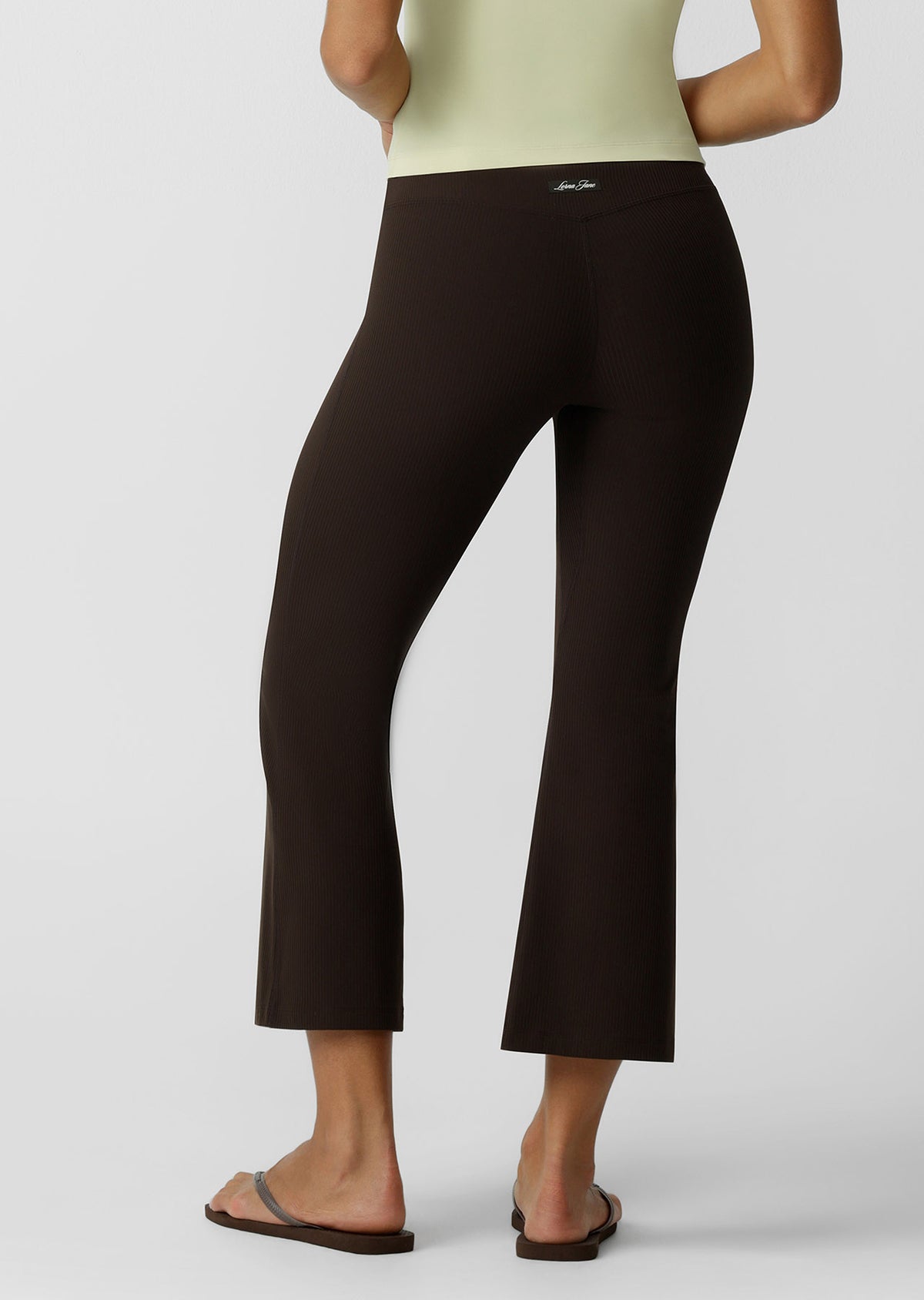 Lorna Jane Irresistible Luxe Active Rib Cropped Yoga Pants - Volcano