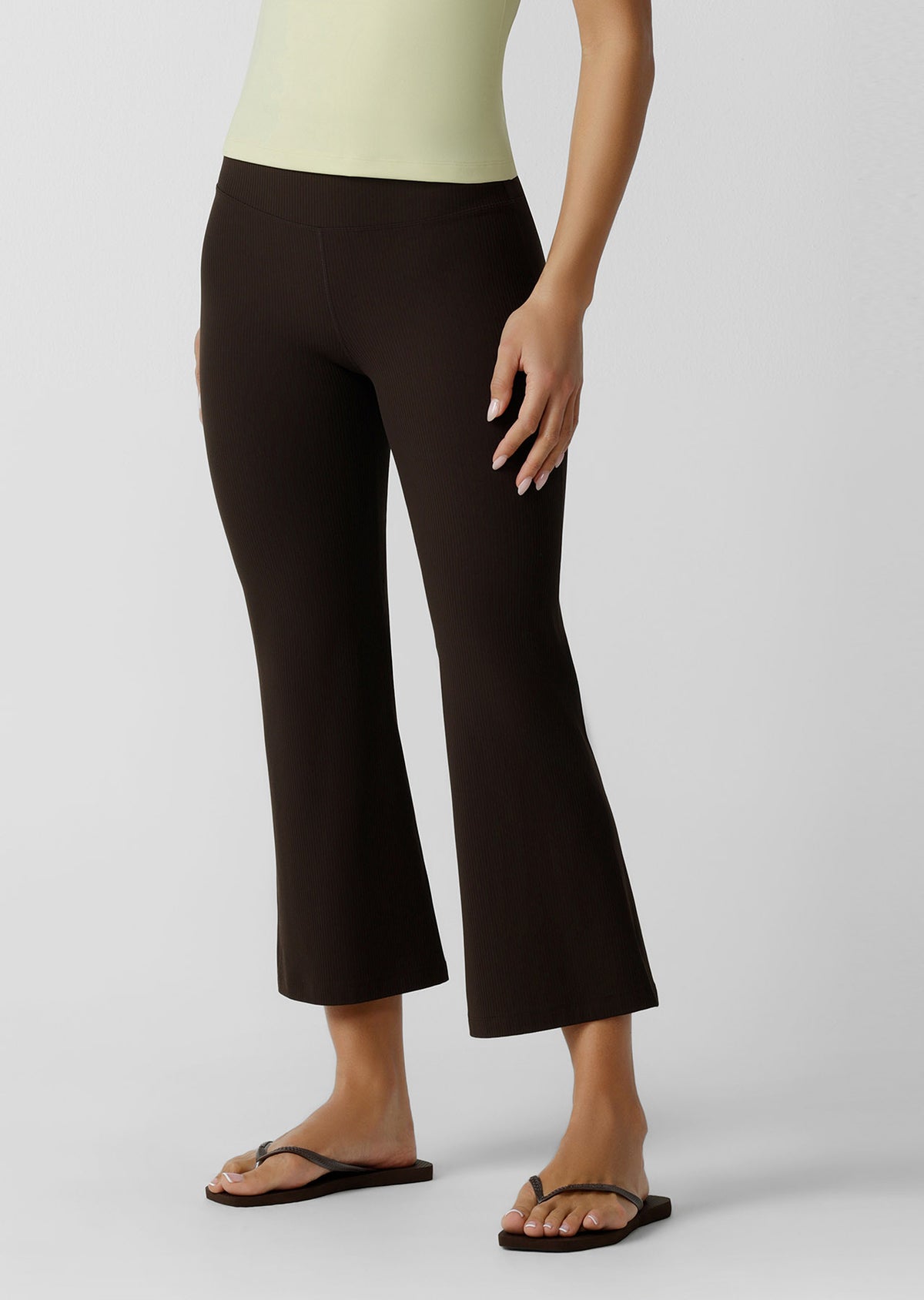 Lorna Jane Irresistible Luxe Active Rib Cropped Yoga Pants - Volcano