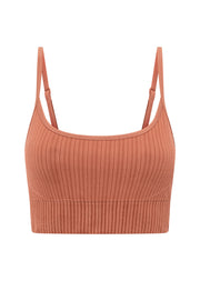Lorna Jane Seamless Swim Longline Sports Bra - Rust
