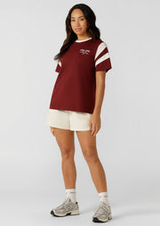 Lorna Jane LJ Track T-Shirt - Merlot