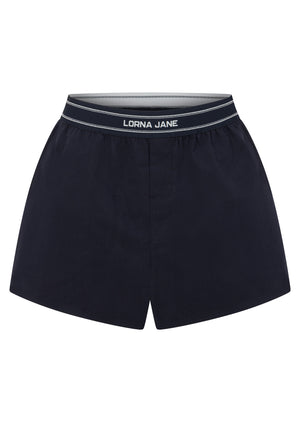 Lorna Jane Effortless Boxer Shorts - Midnight Blue