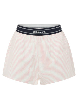 Lorna Jane Effortless Boxer Shorts - Red Stripe