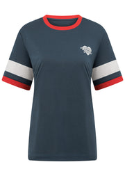 Lorna Jane Retro Linen T-Shirt - Pale Indigo