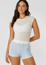 Lorna Jane Wild At Heart Active Top - Porcelain