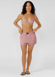 Lorna Jane Blush Palm Rib Bralette - Blush Palm Print