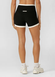 Lorna Jane Gym To Swim Retro Rib 12cm Bike Shorts - Black