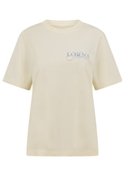 Lorna Jane Paradise Postcard Washed Relaxed T-Shirt - Washed Cream