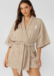 Lorna Jane Calypso Terry Robe - Latte