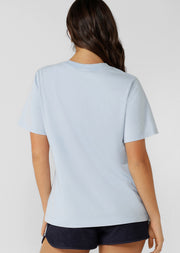 Lorna Jane Athletic Club Relaxed T-Shirt - Washed Light Moontide