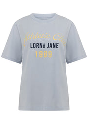 Lorna Jane Athletic Club Relaxed T-Shirt - Washed Light Moontide