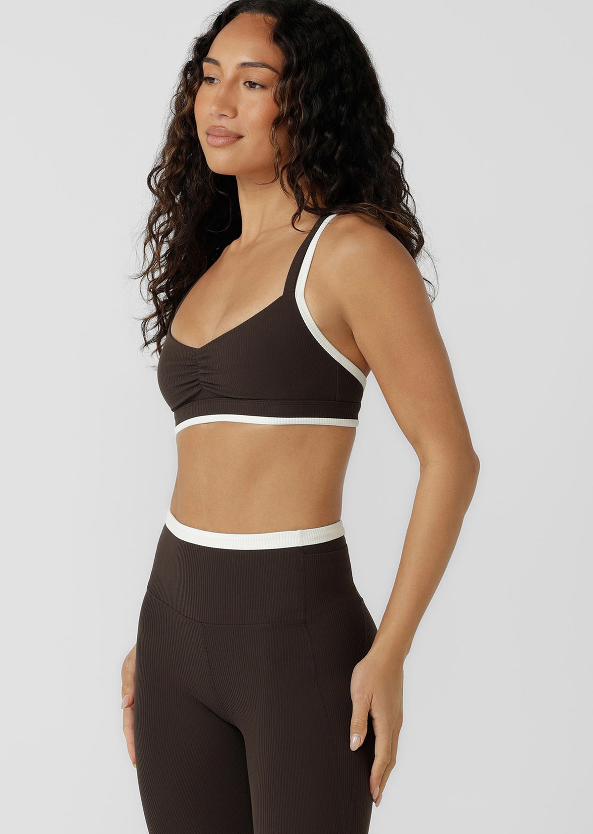 Lorna Jane Corsica Rib High Support Sports Bra - Volcano