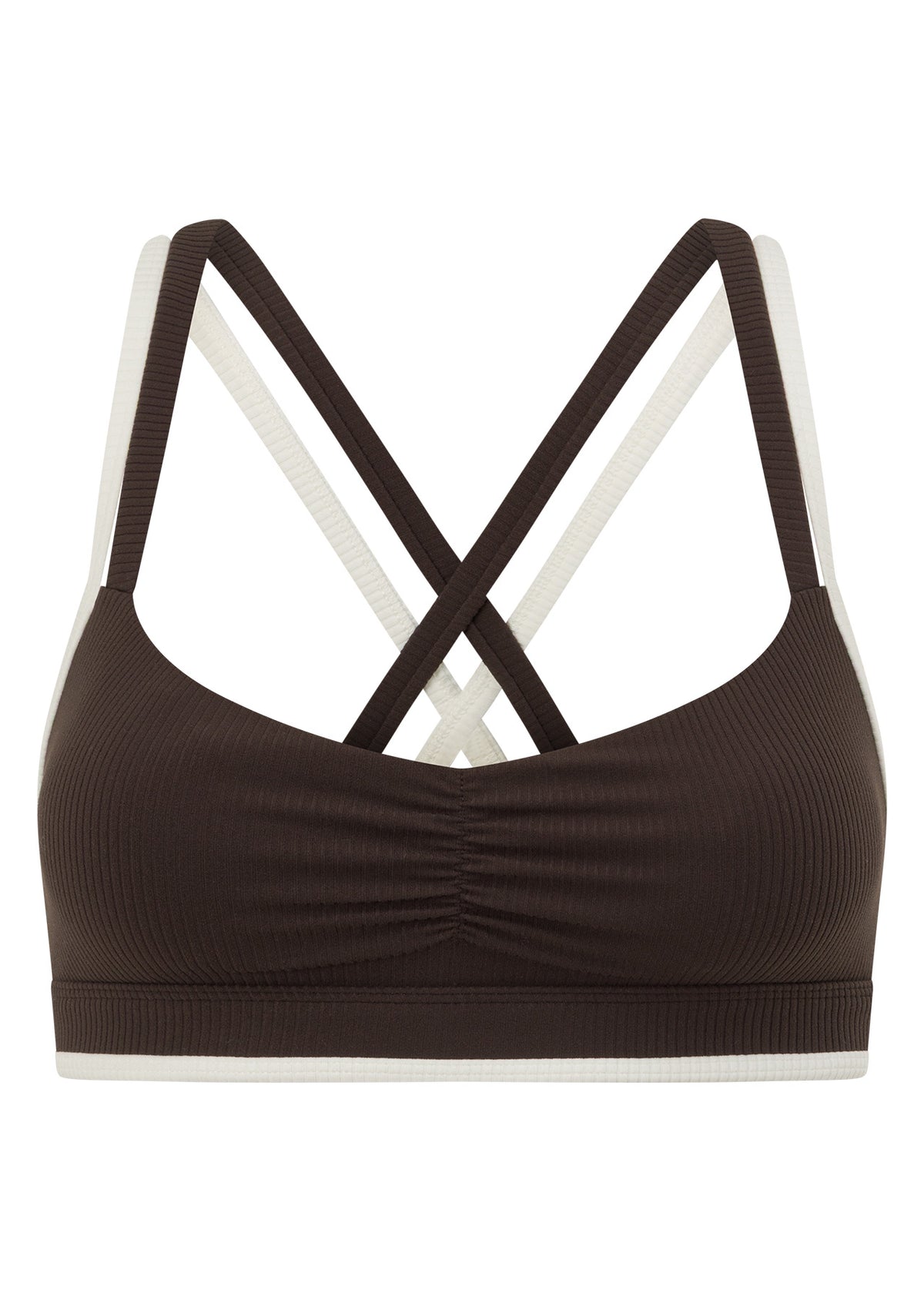 Lorna Jane Corsica Rib High Support Sports Bra - Volcano
