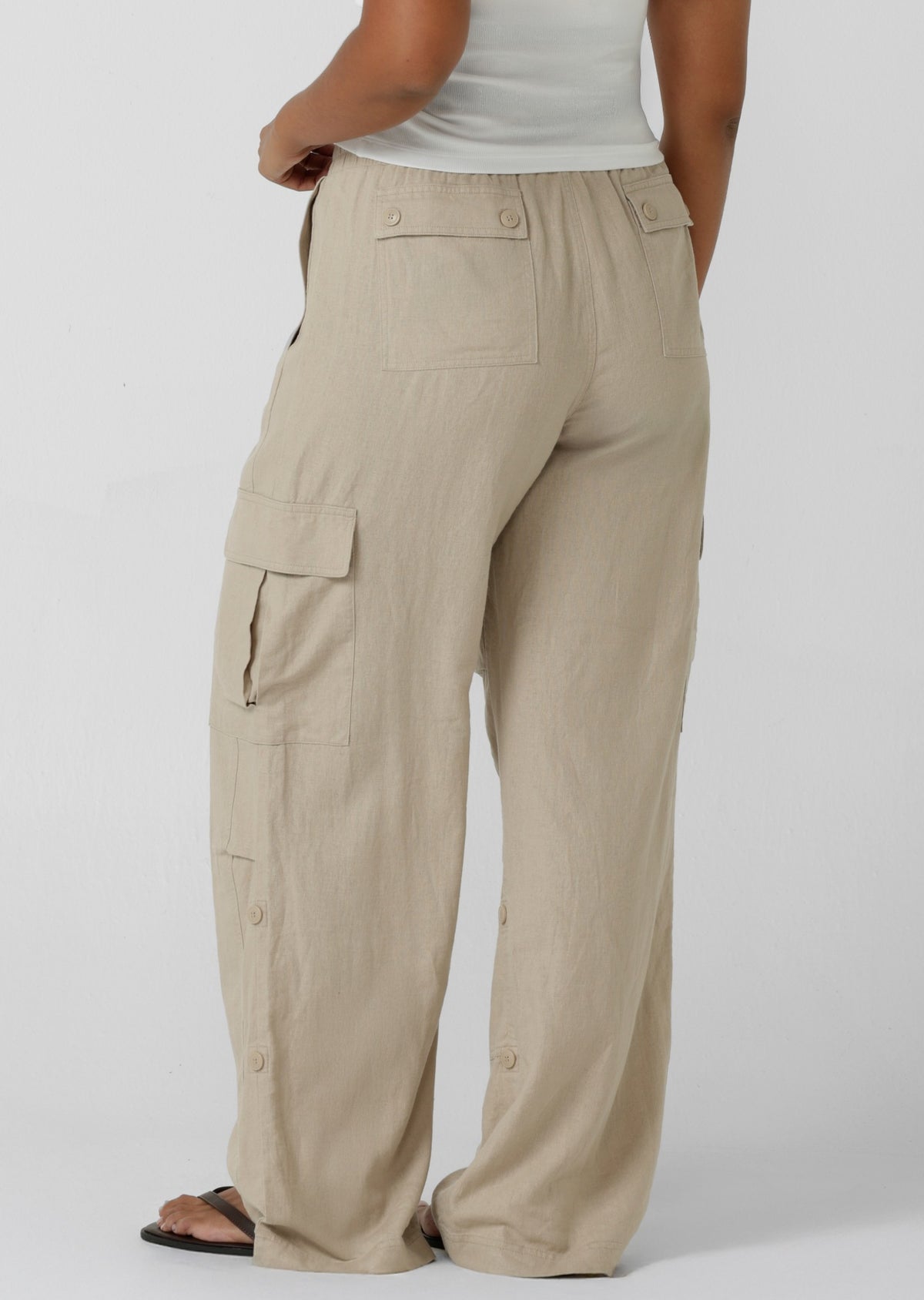 Lorna Jane Linen Flashdance Pants - Latte