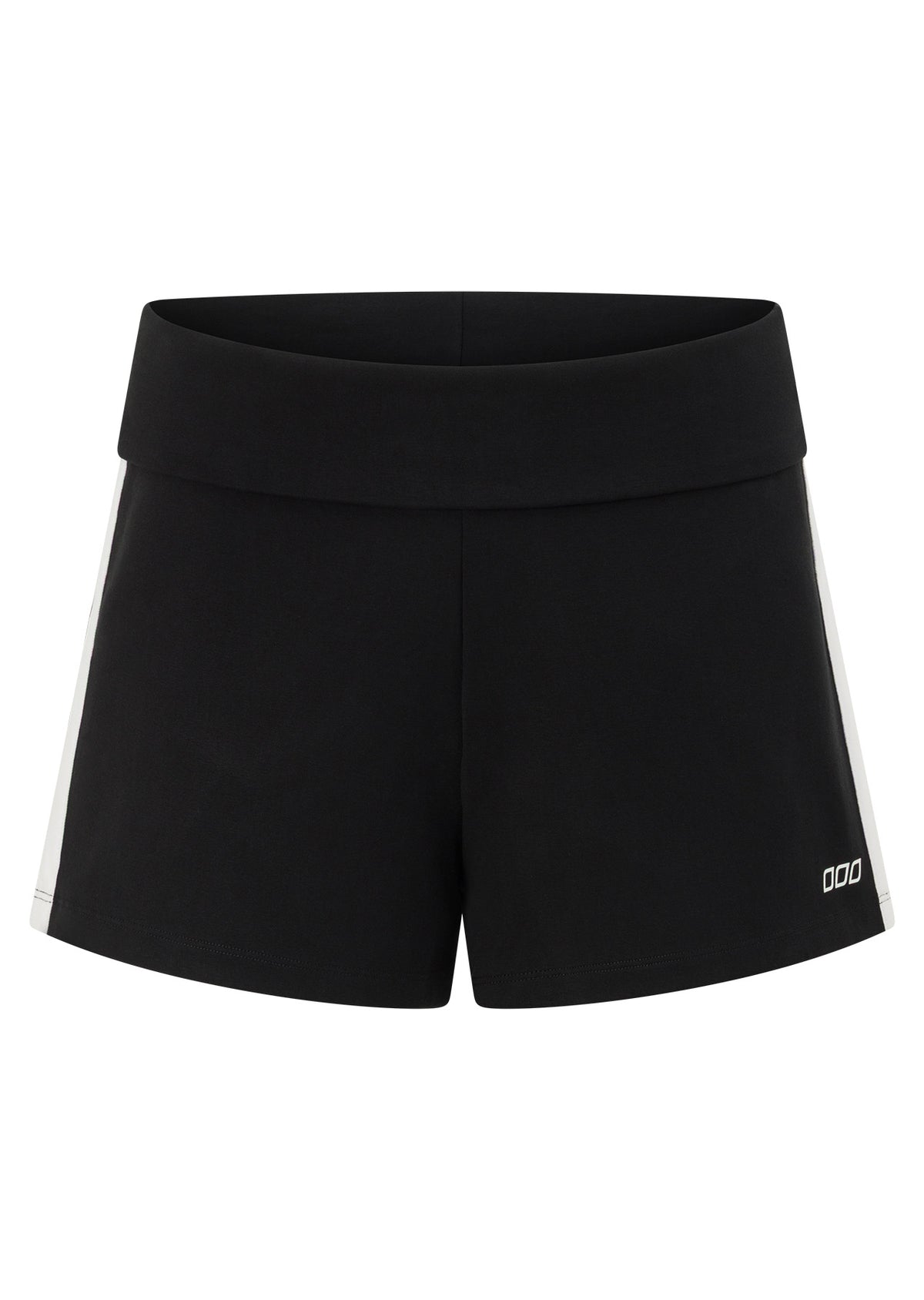 Lorna Jane Retro Sport Fold Over Waist Shorts - Black
