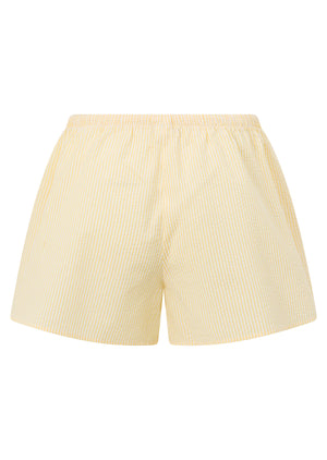 Lorna Jane LJC Recline Summer Shorts - Butter Yellow Stripe