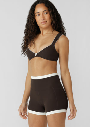 Lorna Jane Corsica Rib Swim Crop - Volcano