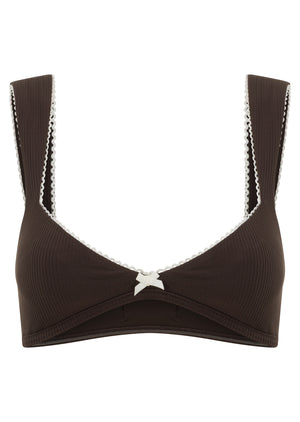 Lorna Jane Corsica Rib Swim Crop - Volcano
