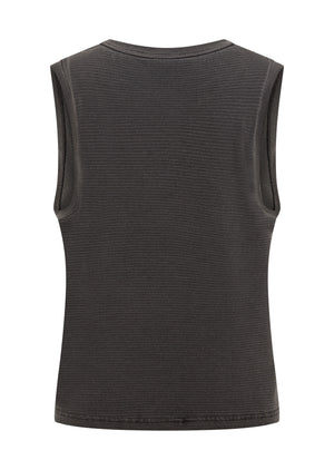 Lorna Jane Iconic Washed Active Tank - Washed Black