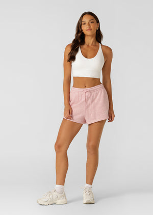 Lorna Jane Lotus Shorts - Dusty Rose Marl