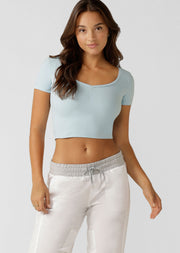 Lorna Jane Unwind Active Tee - Crystal Blue